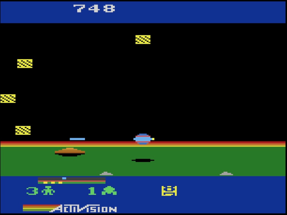 Gameplay of Cosmic Commuter for Atari 2600